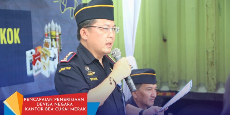 Penerimaan Kantor Bea dan Cukai Merak Tahun 2022 sebesar Rp. 3.28 T atau 117.59% Diatas Target