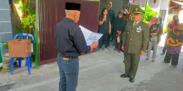Danramil 04/Jebres Pimpin Upacara Persemayaman Militer Mantan Anggota LVRI Surakarta