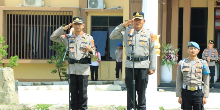Rangkaian Acara Pisah Sambut Kapolres Tulang Bawang Barat Berlangsung Khidmat