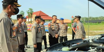 Kapolres Tubaba Cek Ratusan Senpi dan Ranmor Dinas Polres Tubaba