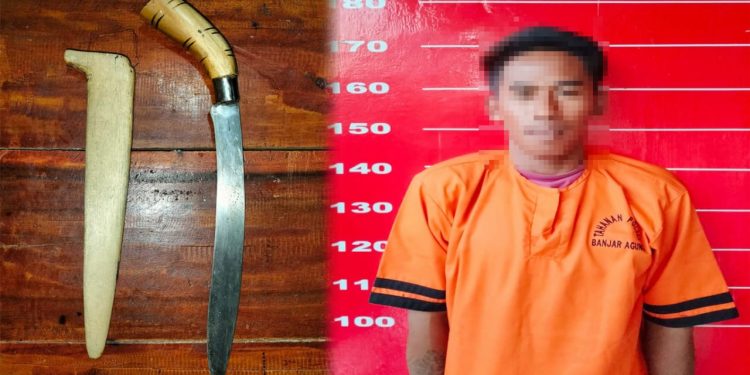 Satu Dari Dua Pelaku Curas di Perkebunan Karet Ditangkap Polsek Banjar Agung