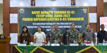 Koperasi Kartika D-02 Kodim 0735/Surakarta Laksanakan RAT Tutup Buku Tahun 2022
