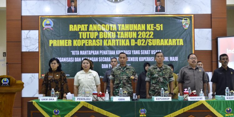Koperasi Kartika D-02 Kodim 0735/Surakarta Laksanakan RAT Tutup Buku Tahun 2022