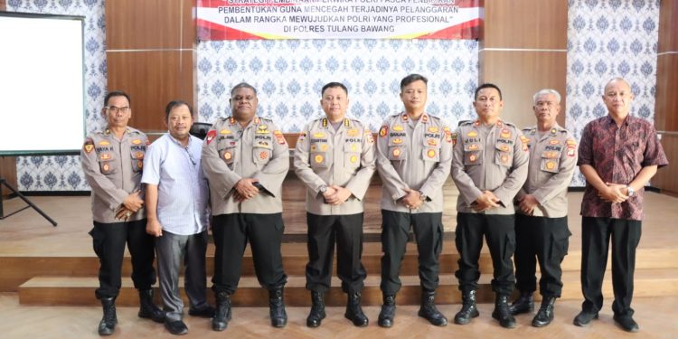 Datangi Polres Tulang Bawang, Ketua Tim Puslitbang Polri Sampaikan Pesan Ini