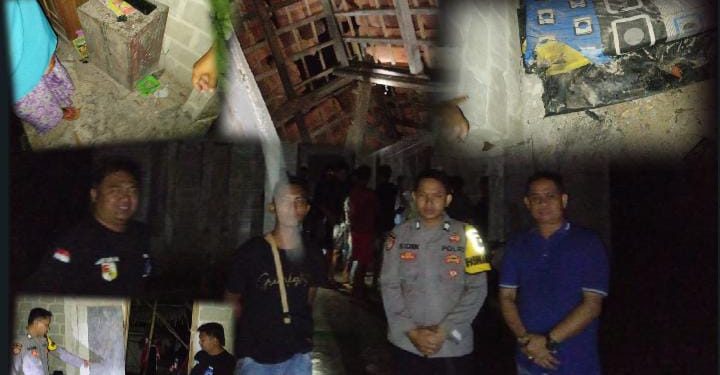 Rumah Warga Tiyuh Terang Mulya Tersambar Petir