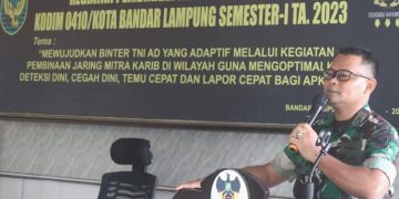Kodim 0410/KBL Gelar Kegiatan Pembinaan Jaring Mitra Karib TW I TA 2023