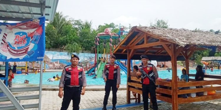 Samapta Polres Tulang Bawang Gelar Patroli dan Berikan Imbauan Kepada Pengunjung Tempat Wisata