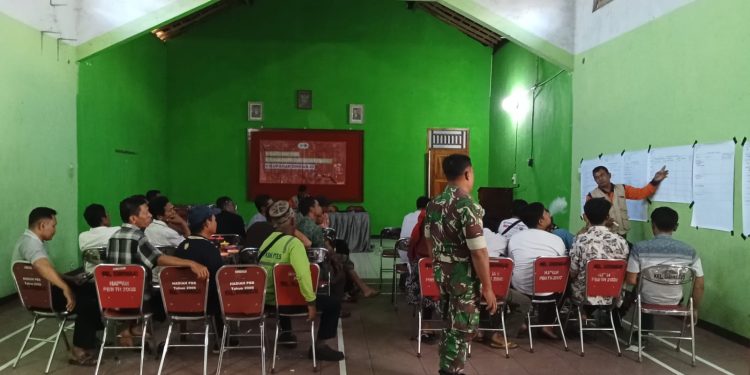 Baurdata Koramil Puhpelem, Hadiri Pembinaan Tagana Warga Kelurahan Giriharjo