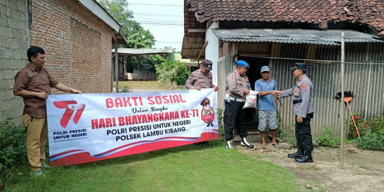 Peringati HUT ke 77 Bhayangkara,Polsek Lambu Kibang Gelar Baksos