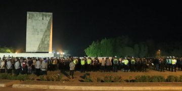 Kapolres Tulang Bawang Barat Pimpin Apel Pasukan Pengamanan Malam Takbiran Hari Raya Idul Adha1444 H/2023 M