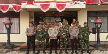 Hari Bhayangkara ke 77, Koramil 412-05 TBU Beri Kejutan Kepada Polsek Tumijajar