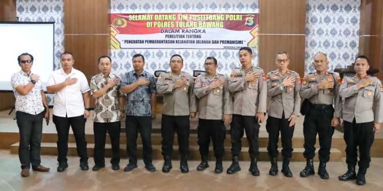 Puslitbang Polri Lakukan Penelitian Tentang Kejahatan Jalanan dan Premanisme di Polres Tulang Bawang