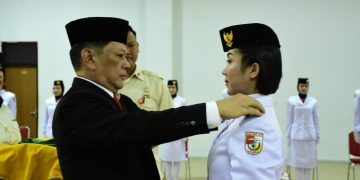 Penjabat Bupati Tubaba Kukuhkan Pasukan Pengibar Bendera Pusaka Tahun 2023
