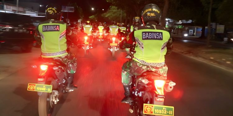 Jaga Kondusifitas Wilayah, Kodim 0410/KBL Gelar Patroli Kamtibmas