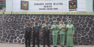 Kunjungan di Koramil 05/TKP, Dandim 0410/KBL Tegaskan Prajurit Bersikap Netral dan Tidak Terlibat Politik Praktis