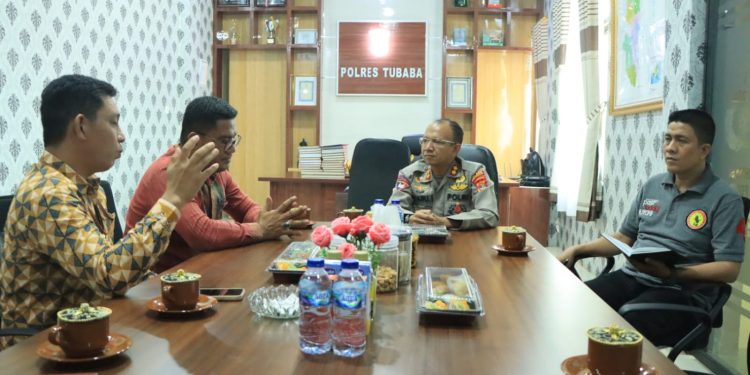 Audiensi dengan Polres Tubaba, Bawaslu Tulang Bawang Barat Perkuat Sinergitas.