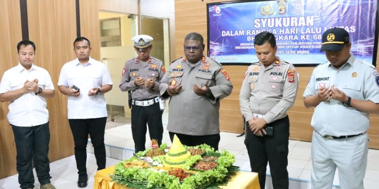 Pesan Kapolres Tulang Bawang Pada Acara Syukuran Hari Lalu Lintas Bhayangkara ke 68 Tahun 2023