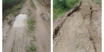 JUT Tiyuh Pagar Jaya,Rusak Berlubang