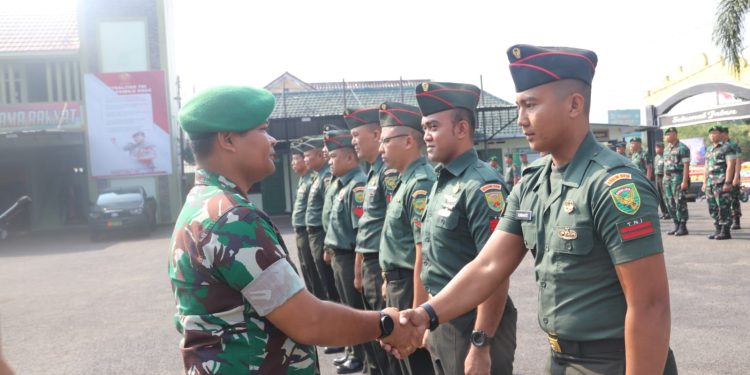 27 Prajurit Kodim 0410/KBL Laksanakan Corp Raport Naik Pangkat Periode 1 Oktober 2023