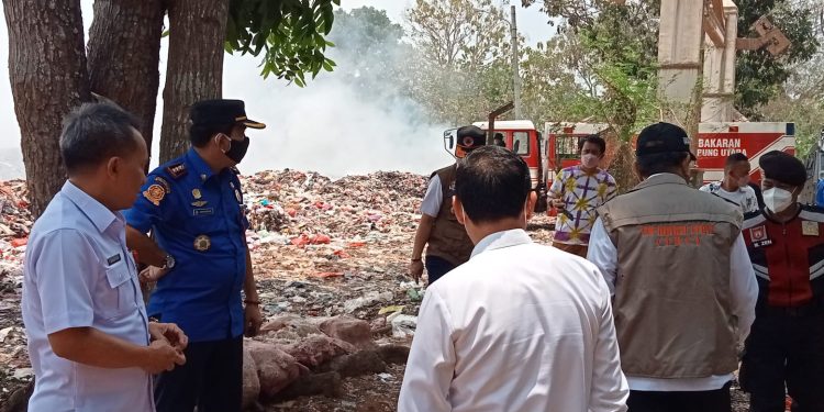 Tim Karhutla Lampung Utara di Turunkan Akibat Kebakaran Sampah