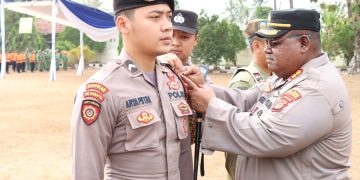 AKBP Jibrael Sampaikan Tujuh Penekanan Kapolri Pada Apel Gelar Pasukan Operasi Mantap Brata Krakatau 2023-2024