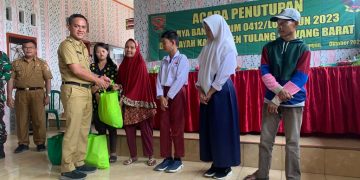 Penutupan Karya Bakti TNI 2023 di Tiyuh Gunung Katun Tanjungan