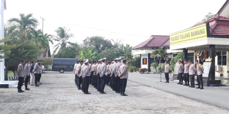 Polres Tulang Bawang Kerahkan 87 Personel Amankan Kampanye Pemilu 2024