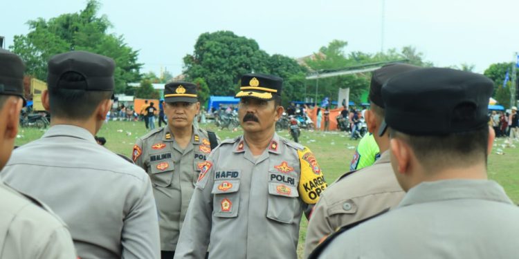 Polres Tulang Bawang Barat Lakukan PAM Kampanye Terbatas di Wilayah Kecamatan Way Kenanga