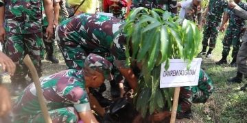 Karya Bakti Penanaman Pohon dalam Rangka Hari Juang TNI AD Tahun 2023 Wilayah Kodim 0410/KBL