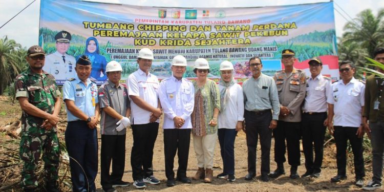 Qudrotul Ikhwan Hadiri Acara Tumbang Chiping dan Peremajaan Sawit