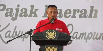 Bupati Lampung Selatan Hadiri Bulan Bakti PBB-P2 dan Pemberian Penghargaan Pemungutan PBB Tahun 2023