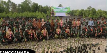 Tanam 9000 Manggrove, Kodim 0103/Aceh Utara Laksanakan Secara Serentak dengan Kasad