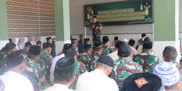 Peringati Isra’ Mi’raj, Dandim 0410/KBL : Eratkan Persatuan Bangsa, Wujudkan Pemilu Damai