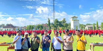 Andarmin, S.H Calon Anggota DPRD Lampung Selatan Nomor 7 dari Partai PDIP Hadiri Acara Senam Bersama Srikandi Palas