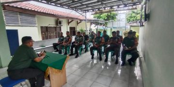 Jam Komandan, Danramil Kedaton Tekankan Personil Tertib Berlalulintas