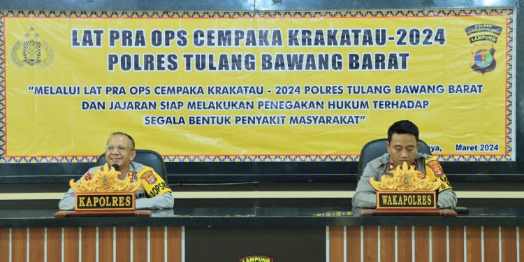 Jelang Idul Fitri 1445 H, Polres Tulang Bawang Barat Laksanakan Ops Pekat Krakatau 2024