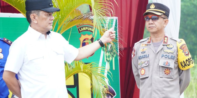 Kapolres dan Pj.Bupati Tulang Bawang Barat Monitoring Pos Pam Ops Ketupat Krakatau 2024