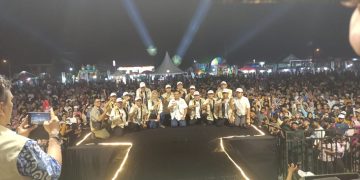 Ribuan Warga Lampung Tengah, Padati Gebyar Musik Lampung Maju Cagub Hanan A.Rozak