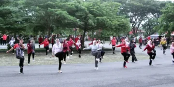 ASN dan Sekda Lampung Selatan Senam Bersama di GWH