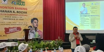 Nobar Juara 3 Terbaik Se-Asia, Bacagub Hanan Komitmen Wujudkan Sepak Bola Lampung Maju