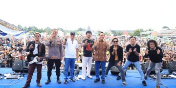 Polres Tulang Bawang Kerahkan Puluhan Personel Amankan Konser Literasi Digital Kominfo RI