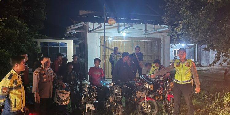 Polres Tubaba Laksanakan Razia Balap Liar, Amankan 10 unit Kendaraan