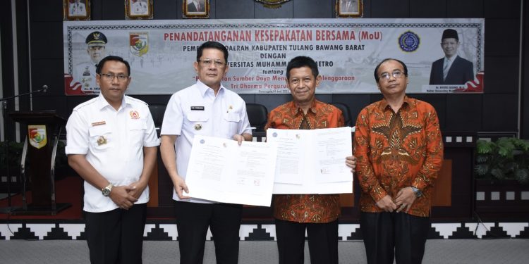 M. Firsada Tandatangani MoU Pemda Tubaba dengan Universitas Muhammadiyah Metro