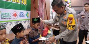 Ratusan Anak Ikuti Khitanan Massal Gratis Polres Tulang Bawang, AKBP James: Lampaui Target Awal