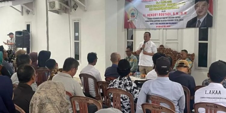 Ketua DPRD Lampung Selatan Gelar Sosper Perda Nomor 3 Tahun 2020