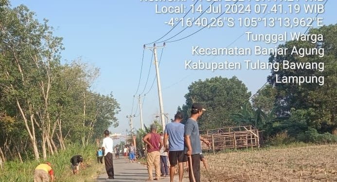Kampung Dwi Warga Tunggal Jaya, Lakukan Kegiatan Pembangunan Rutin Gorong-gorong
