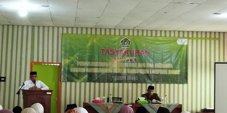 Ir Sugeng Raharjo Wakili Pj Bupati Hadiri Tasyakuran Suksesnya pelaksanaan Haji 2024