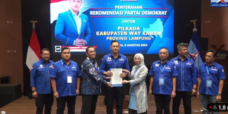 Teka-Teki Rekomendasi Partai Demokrat di Pilkada Way Kanan 2024 Sudah Terjawab