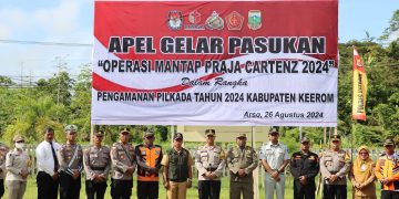 Polres Keerom Gelar Pasukan Operasi Mantap Praja Cartenz 2024, dalam Kesiapan Pengamanan Pilkada