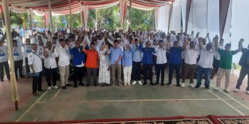 Deklarasi Pasangan Cabup Cawabup Ali Rahman dan Ayu Asalasiah, Diusung 12 Parpol